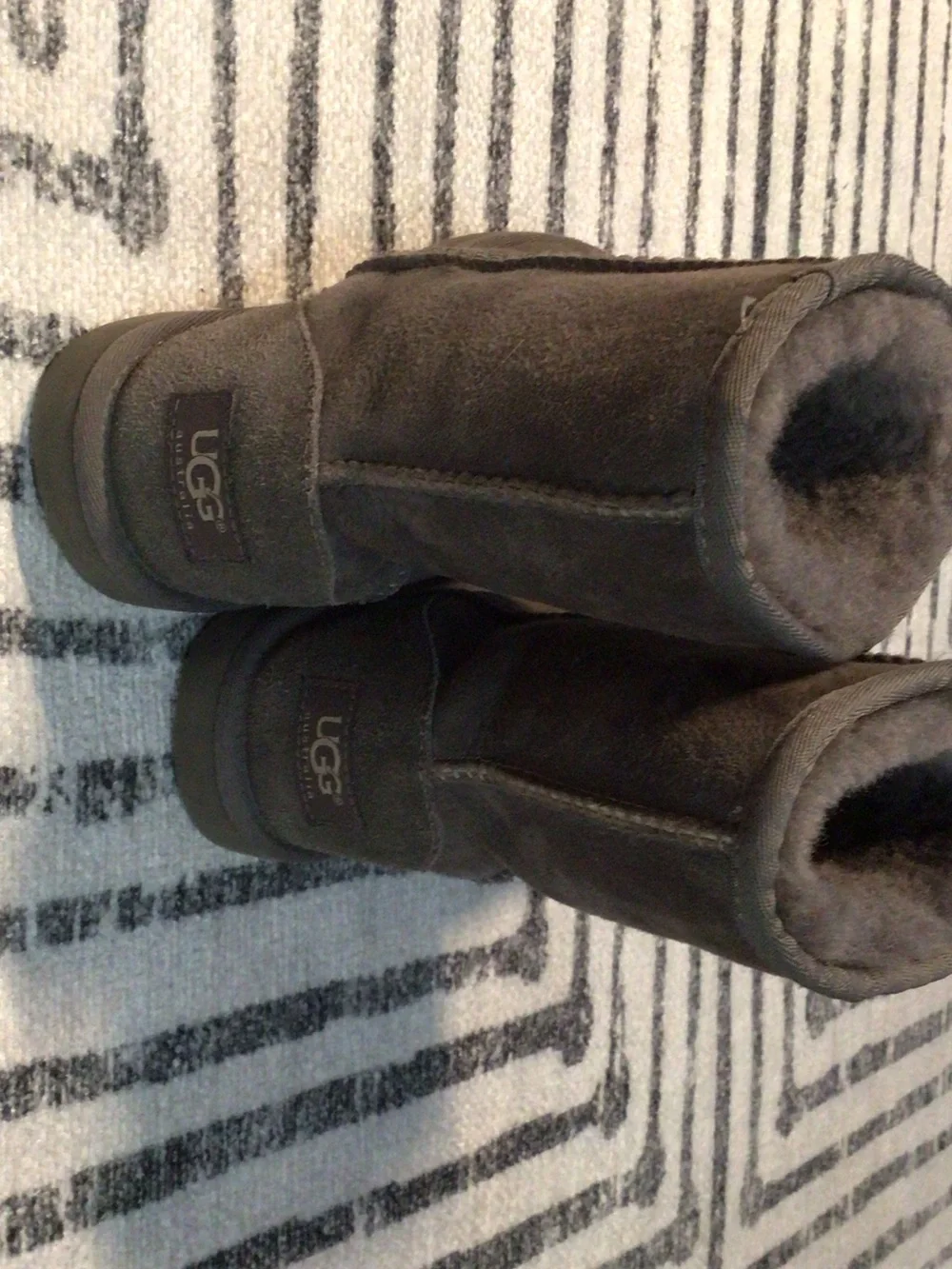 UGG Kids Chocolate Brown Short Suede Boots